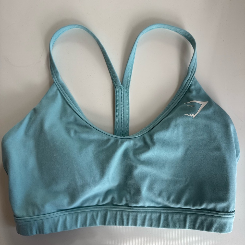 Gymshark Women’s V Neck Training Light Blue Sports Bra